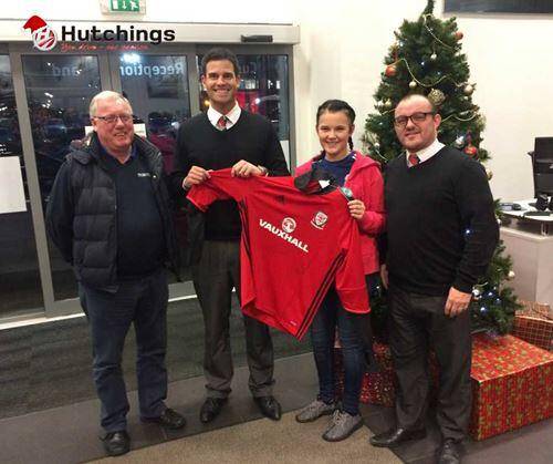 YOUNG FOOTBALL FAN SCORES SURPRISE AT HUTCHINGS PONTYPRIDD